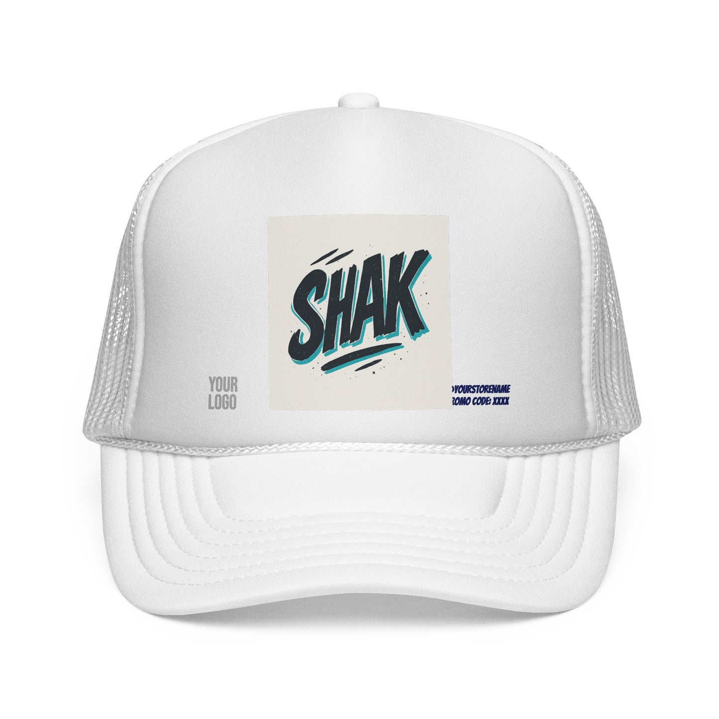 Retro Graphic Trucker Cap - Stylish SHAK Design for Casual Outings