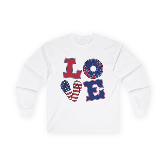 Patriotic Love Long Sleeve Tee