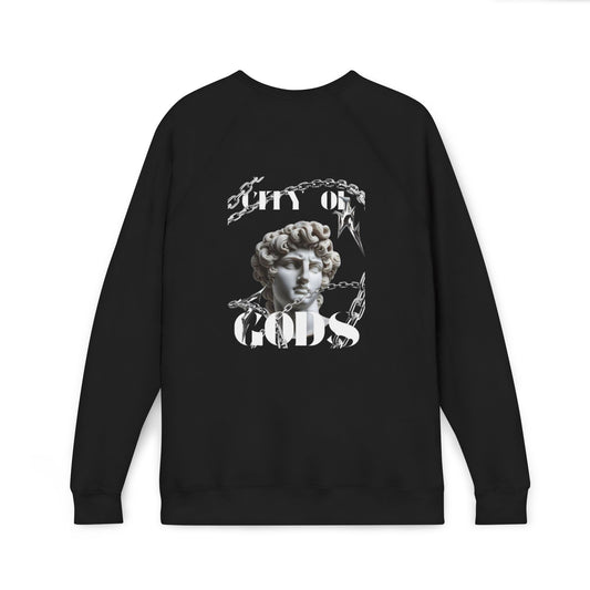 City of Gods Unisex Sweatshirt | Cozy Casual Wear, Gift for Art Lovers, Stylish Streetwear, Fall Fashion, Graphic Apparel